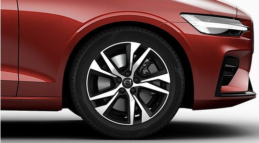 Genuine Volvo V60 18" 5 Double Spoke Complete Winter Wheels In Matt Black/Diamond Cut