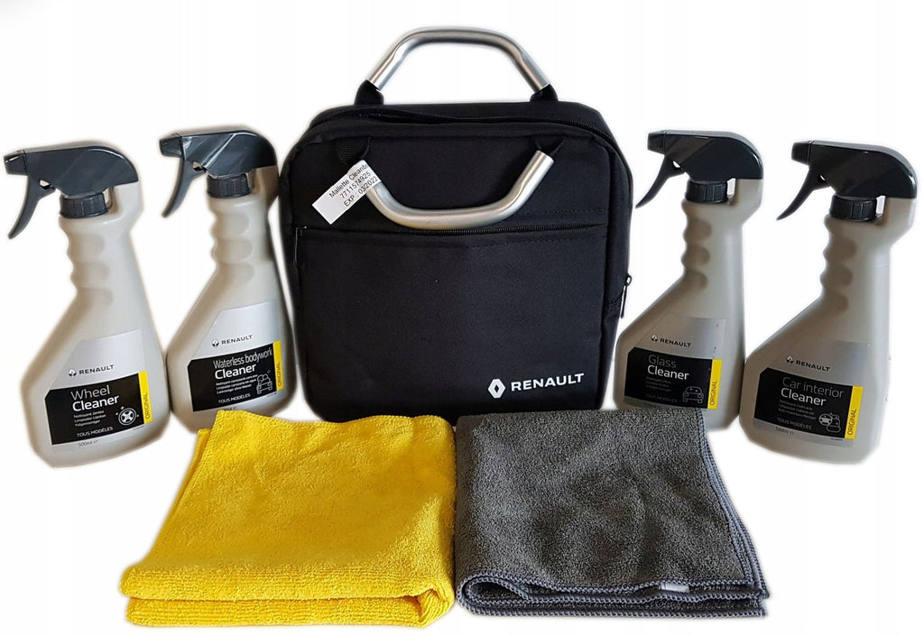 Genuine Renault Arkana Cleaning Kit (3 Cleaning Products, 1 Polishing Product And 2 Microfibre Cloths)