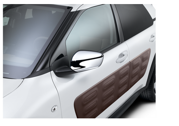 Genuine Citroen C4 Cactus Chrome Door Mirror Covers - For Vehicles Without Indicators In Mirror