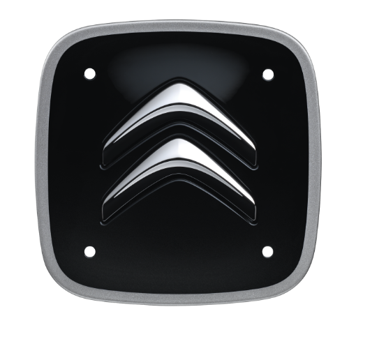 Genuine Citroen C3 Set Of 4 Square Wheel Caps - Black With Silver Edges