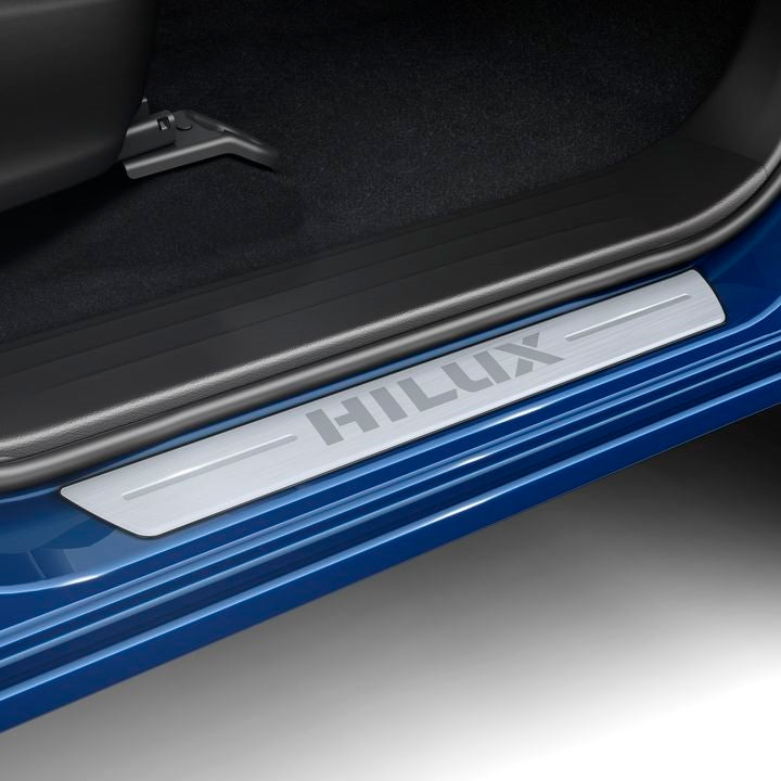 Genuine Toyota Hilux Scuff Plates - Aluminium