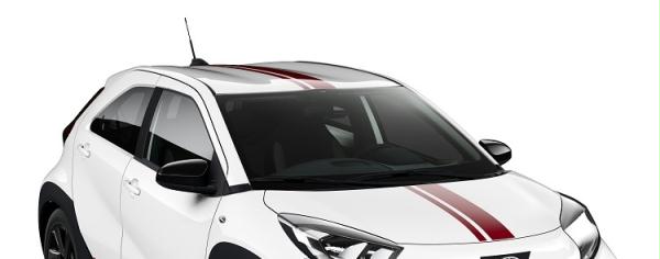 Genuine Toyota Aygo X Exterior Sticker Decoration - Roof & Bonnet - Red 3P0
