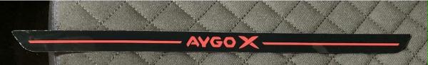 Genuine Toyota Aygo X Scuff Plates - Black & Red