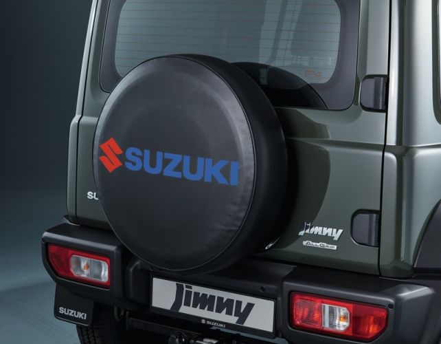 Genuine Suzuki Jimny Spare Wheel Soft Cover - Black With Coloured Logo