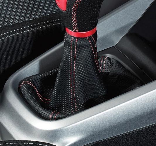 Genuine Suzuki Vitara Leather Gear Boot - Black With Red