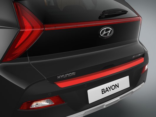 Genuine Hyundai Bayon Rear Bumper Trim Line, Tomato Red