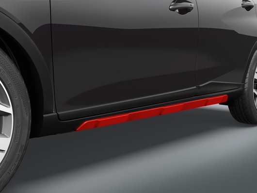 Genuine Hyundai Bayon Side Skirts, Tomato Red