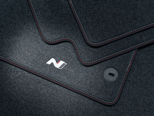 Genuine Hyundai Kona Floor Mats, Velour, N Logo, Rhd