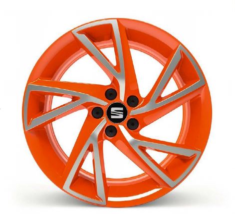 Genuine Seat Ibiza 17" Alloy Wheel - Orange