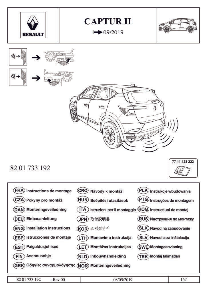 Genuine Renault Captur Parking Sensors - Front